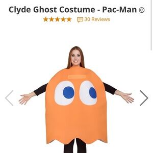 Adult Clyde Costume - Orange Ghost from Pac-Man
